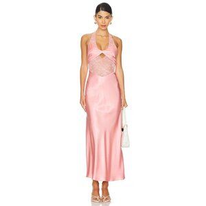 Bec + Bridge Liv Halter Maxi Dress in Pink Sherbet